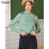 Women Bottoming T-shirt 2021 Winter Long Sleeve High Neck Slim Tees Dralon Self Heating Fabric Basic All Match