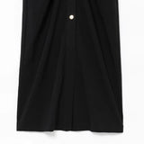 Homemade New Women's Folding V-Neckless Fan Flute Dress