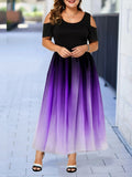 New Wish Body-To-Body Sexy Gradient Showy Shoulder Size Women's