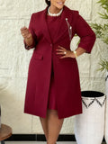 Women's Elegant Elastic Body Solid Suit Jacket Sling Skirt Two Sets Of African Fashion