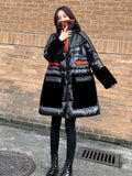 2022 Winter Parka Warm Female Snow Coat Thick Loose Long Cotton Padded Jackets Patchwork Womens