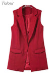 Philosophy women vest autumn jacket brand WaistCoat pockets open stitch sleeveless blue pink beige blazer colete