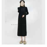 And Winter With Coat Sweater Dress Women Loose Fashion With Medium And Long Bottoming Over The Knee Knit
