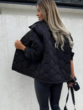 Turndown Collar Button Up Jacket with