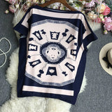 Short-Sleeved Positioning Flowers-Outfit