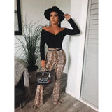 Tie Dye Flare Pants Women Brown Leopard Y2K Joggers High Waist Double Layer Mesh Girl Aesthetic Trousers Female