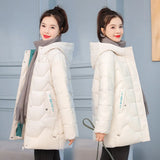 2021 Winter Women Jacket Long Hooded Cotton Padded Female Coat High Quality Warm Basic Outwear Parkas Women