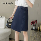 Mini Skirts Womens A Line Casual 2021 Spring Summer All-match High Waist Skirt Female Irregular Harajuku Saias