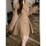 Blazers Dress Women Casual Long Sleeve One Piece Dress Korean Fashion Vintage Short Party Dress Female 2022 Autumn