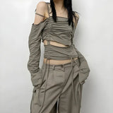 Ruched Long Sleeve