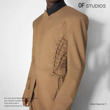 New Splicing Irregularly Cut Small Suit Jacket Top Female