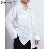 Shirts For Women Blouse Formal Wear Shirts Fashion Woman Blouses White Shirts Ladies Loose Tops Blouses Women Shirt