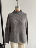 New Color Splicing Wiring Design Casual Knitting Shirt Simple Light Short Thin Breathable