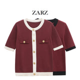 Homemade New Women's Classic Buffet Short-Sleeved Knitted Coat