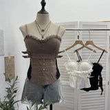 Half-Dressed New Spring And Summer 2025 New Suit Skirt High-Waisted Hip-Proof Open-Fork Skirt