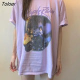 Girls Bunny Rabbit Cartoon Vintage T Shirts High Quality Streetwear Oversized Tshirts 2021 New Summer Tees Harajuku