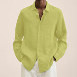 Explosion Autumn Long Sleeve V-Neck Loose Button Cotton Shirt Shirt
