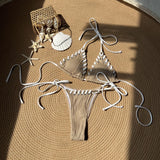 2024 New Small Fresh Sweet Individual Split Swimsuit Bikini