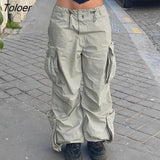 Women's Baggy Cargo Pants Loose Oversized Hippie Drawstring Tech Pants Streetwear Joggers Wide Leg Cloth joggers