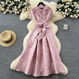 Exquisite Dress Dress Women 2025 Summer Straps To Cover Short-Sleeved Grand
