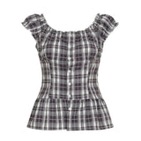 Design Style Buckle Shirt 2025 Summer Babes Ancient Early Slimming Leisure New