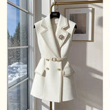And Autumn New Vest Small Suit Jacket Short Elegant Temperament Casual Slim