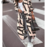 printed coat windbreaker coat commuter light cooked coat printed single breasted windbreaker