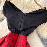 Dress Women 2025 New Dress High-End Word Shoulder To Receive Waisted Thigh Swing Pony Pony