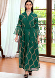 Plaid Print Belted Muslim
