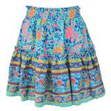 Mini Skirts 2020 New Floral High Waist Frills Skirt For Women Young Girl Summer Fashion Boho Beach Sexy Short