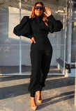 Formal Puff Sleeve Top and Matching Pants 2PC