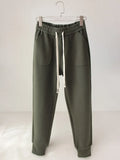 Thick Warm Pants Women Velvet Sweatpants Jogger Elastic High Waist Casual Thick Sweatpants Windproof Pants For