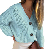 Wish Sweater Women 2025 Autumn And Winter Loose Size Mahjong Button Coarse Sweater