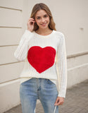 And Winter New Valentine's Day Knitted Shirt Collar Collar Love Velvet Sweater