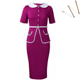 Women's New Summer Short-Sleeved Fashion Temperament OL Tongle Color High-Waisted African