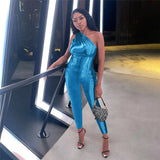 Toloer Spring / Summer 2023 Oblique Shoulder Sleeveless Waist And Hip Women's Jumpsuit Trousers Women's Nightclub Wear-Outfit