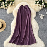Sensed With The Frontal Half-Dress Woman 2025 New Light Luxury High-Rise Thin A-Word Bag With A Long Skirt With A Long