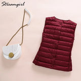 Down Vest Women Outerwear Ultra Light Jacket Women 2019 Sleeveless Ultra Thin Down Jacket Female Women's Warm Vest