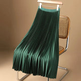 Organ Folding Long High-Waisted 100-Fold Skirt Over The Knee-Length Women's 2025 Thin