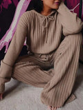 Knitting Hoody Top and Pants 2PC Lounge