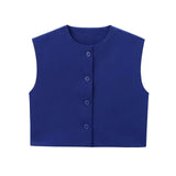 New Series Buckle Collar Vest Top