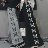 Women Printed Leisure Chic Unisex Couples Trousers Harajuku Womens Loose Daily Setreetwear Hip-hop Ins Retro New