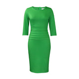 African Large-Size Women's Summer Short-Sleeved Collar Temperament Tongle Office Dress Pencil