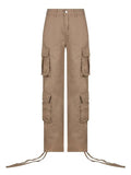 Vintage Multi Pocket Patched Cargo Jeans-Outfit
