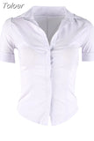 Sexy Slim Basic White Shirt Women Tunics Vintage Cute Korean Style Long Sleeve School Shirt Girls Casual Jk Uniform