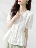 Doll-Shirt Temperament Commuting Style Exquisite And Intellectual 2025 Summer Commuting Fashion Casual Loose Korean Version Of