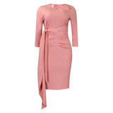 Women's Summer Office Dress Seven-Sleeved Flawed Bonded Professional Grand African