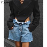 Elegant Long Sleeve Bodysuit Women Long Sleeve Shoulder Pads Blazer Coats Body Tops 2022 Black High Street Y2K