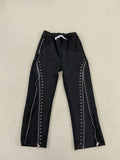 Spring New Trousers Heavy Knit Zipper Design Street Style Niche Fashion To Do The Same Thread Of Old Men And