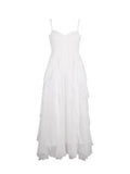 New French Vintage Suspender Dress Women Summer Loose Long Dresses Evening Elegant Sleeveless Backless Party Sexy